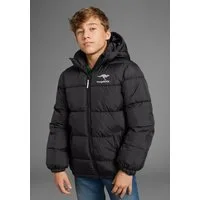 KangaROOS Winterjacke, Outdoor Steppjacke mit reflektierendem Logo-Print