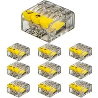 ELTROPA Klemmen Steckklemme (10 Stück)- für 3 flexible & Massivleiter 0,2 bis 2,5 mm²