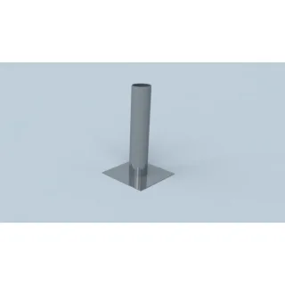 Bertrams Ewr Kaminkopfverlängerung 21KV500-130-1 Ø 130 mm, einwandig, 490 mm, ohne Einsteckende, Edelstahl V4A
