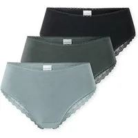 Schiesser Brasilslip Modern Multipacks (3er Pack) Spitzenbänder, Single-Jersey, Baumwollmischung