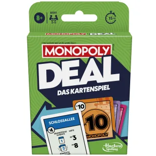 Monopoly Deal Kartenspiel der Klassiker in der schnellen Version Strategiespiel für Erwachsene und Kinder ideal für unterwegs Geschenk oder Wichteln