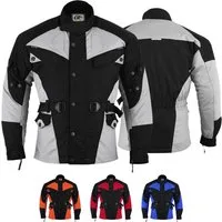 German Wear Motorradjacke GW302J (Spar-Set, mit 4CE-Protektoren) Winddichte Biker Jacke aus 4 Schichten - 8 Taschen Protektorenjacke