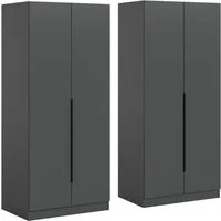 Home affaire Schrank-Set Skarde moderner Kleiderschrank Schlafzimmerschrank, (1-St., wähle deine beste Schrank Kombination), Skarde Kleiderschrank 160 cm, 2 Kleiderstangen und 2 Böden