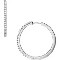 Fossil Paar Creolen Schmuck Geschenk Metall Ohrringe Ellis, mit Zirkonia (synth)