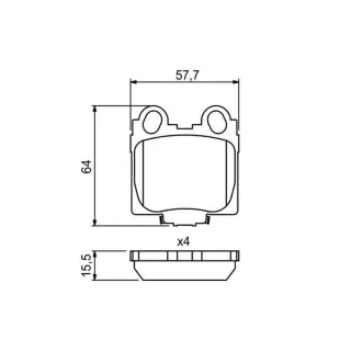 Bosch Bremsbel?ge hinten Lexus Gs Is Sc