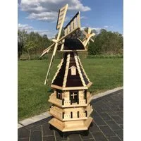 DSH DEKO SHOP HANNUSCH Gartenfigur WM 1,4 Lamelle dreistöckig, 140 cm hoch - auch mit Solarbeleuchtung