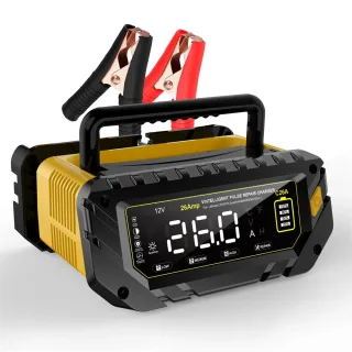 HTRC P26 6V 12V 24V 26A Car Battery Charger for Auto Moto Lithium LiFePO4 Lead-acid SLA Gel AGM Smart Battery Charge Rep