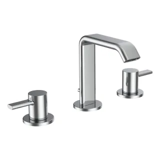 LAUFEN 3-Loch Waschtischmische MEDA Festauslauf Ausladung 110 mm mit Ablaufventil chrom HF506611100000