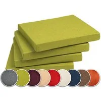 sunnypillow Stuhlkissen 4er Set Kissen 40 x 40 x 5 cm, Sitzkissen Sitzauflage für Stühle, Bänke