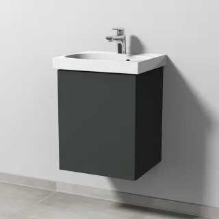 Sanipa 3way Waschtischunterbau zu Geberit Acanto Waschtisch mit 1 Tür, Graphit-Matt SP4131B