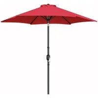 Yaheetech Sonnenschirm Φ 226/269/294 cm, Garten- und Marktschirm mit 6 Metallstreben für Balkon/Terrasse/Garten