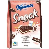 Manner Kekse, Manner Snack Minis Kakaowaffeln mit Milch und Schoko Füllung 300g