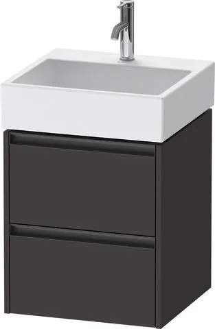 Duravit Ketho.2 Waschtischunterbau wandhängend Graphit Supermatt 484x460x549 mm - K25274080800000 K25274080800000