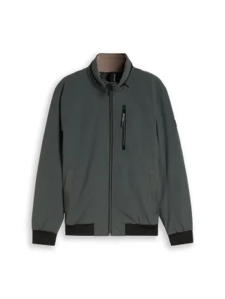 Tom Tailor - Blouson Jacke mit verstaubarer Kapuze darkest olive - Gr. - S