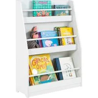 SoBuy Bücherregal KMB45, Spielzeugregal Spielzeug Aufbewahrung Kinderzimmer, Kinderregal für Kinder Wandregal Aufbewahrungsregal mit 3 Ablagen