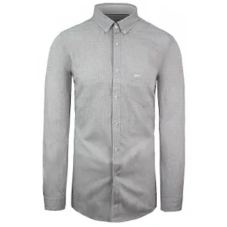 Lacoste regulär Fit Herren weiß/schwarzes Hemd