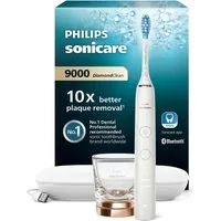 Philips Sonicare Elektrische Zahnbürste DiamondClean 9000 HX9911, Aufsteckbürsten: 1 St., mit Schalltechnologie, Ladeglass, USB-Reiseetui