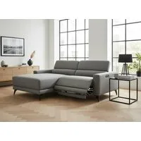 OTTO home Ecksofa LEWII, L-Form, 213 cm - elektr. Relaxfunktion, mit USB A/C-Anschluss. Federkern, verstellbaren Kopfstützen, Webstoff