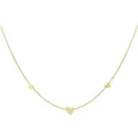 suebidou Edelstahlkette Damen Halskette 'Herzen' gold