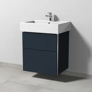 Sanipa 3way Waschtischunterbau zu Duravit Vero Waschtisch mit 2 Auszügen, Marine-Matt BP7161R