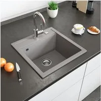 Bergstroem Granitspüle Tesa, Beton, 50 x 49 cm, Rechteckig, 49/51 cm, Resistent gegen chemische Substanzen, (1 St)