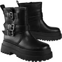 Buffalo Pluto Farmer Biker Stiefelette mit Plateauabsatz