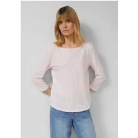 s.Oliver 3/4-Arm-Shirt T-Shirt Shirt mit Flammgarnstruktur und 3/4-Ärmeln