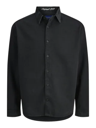 JACK&JONES - JORNORREBRO DENIM SHIRT LS JNR Black Denim - Gr. - 164