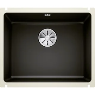 Blanco Subline 500-u Spüle 523740 54,3x45,6cm, PuraPlus schwarz, für Unterbau