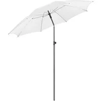 FARE Sonnenschirm XL, höhenverstellbar, Ø 235 cm, Titan-Finish, UPF 50+, knickbar, Ventilationsbezug, Fiberglas