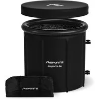 MSports® Eiseimer Eisbad Premium 80 cm inkl. Tasche, Thermodeckel, Luftpumpe, Kopfkissen