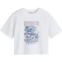 Next Sweater T-Shirt aus Frottee mit Wave-Grafik (1-tlg)