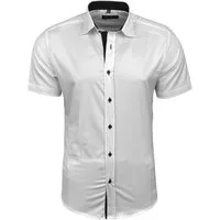 Baxboy Langarmhemd Kurzarmhemd Herren Hemd Bügelleichtes Slim Fit Kentkragen Uni B-455