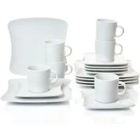 Retsch Arzberg Kaffeeservice Geschirr-Set, Service SANDY (18-tlg), 6 Personen, Porzellan, Porzellan Made in Germany, 18 Teile, für 6 Personen