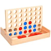 vidaXL Spiel Vier gewinnt Spiel 24x15x4 cm Massivholz