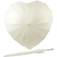 iX-brella Stockregenschirm XXL Herz Hochzeitsschirm Brautschirm Wedding Heart, extra groß für das Hochzeitspaar