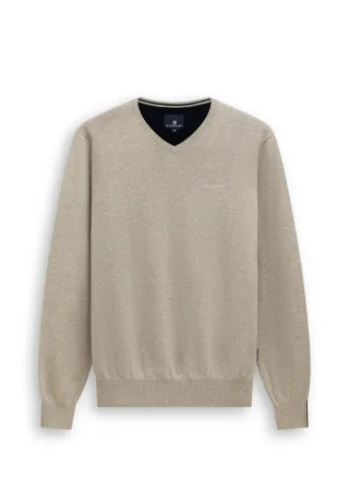 State of Art - Pullover mit V-Ausschnitt braun - Gr. - S