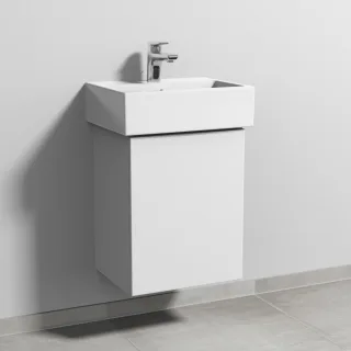 Sanipa 3way Waschtischunterbau zu Duravit Vero Air Waschtisch mit 1 Tür, Weiß-Soft SM43043