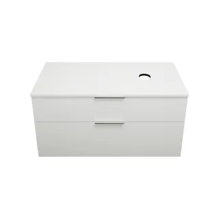 Burgbad Waschtischunterschrank Eqio 619x1200x550 Weiß Hochglanz, WXXI120RF2009 WXXI120RF2009