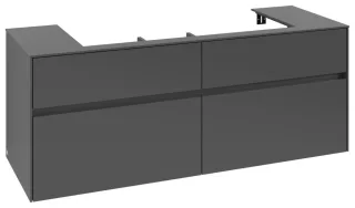 Villeroy & Boch Waschtischunterschrank Collaro C09200 1400x548x500mm 4 Ausz. Waschtisch mittig Graph C09200VR