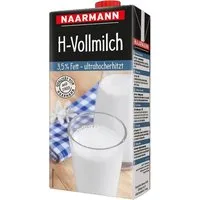 NAARMANN Milch, Naarmann H Milch 3.5 Fettgehalt Vollmilch ultrahocherhitzt 1000ml