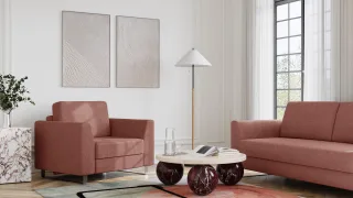 BRUNO Schlafsessel 70cm in Hazelnut | praktische Größe | stabiles Massivholz & Boxspringkomfort