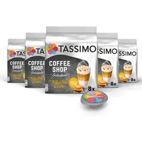 TASSIMO Kaffee Kapseln Toffee Nut Latte Coffee Shop Selections 40 Getränke, (Packung, 5er Pack)