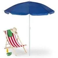 relaxdays Sonnenschirm Blauer Sonnenschirm 160 cm