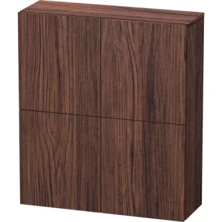 Duravit L-Cube Halbhochschrank LC116702121 70x24,3x80cm, 2 Türen, nussbaum dunkel
