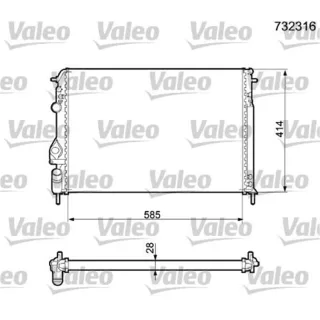Valeo Motork?hler Renault Megane Sc?nic 732316