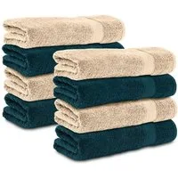 Komfortec Handtuch Set 50x100 cm aus 100 % Baumwolle, Frottee (Packung, 8-St), Handtücher Set, Weich, Towel