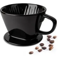 Refined Living Handfilter Kaffeefilter Größe 2 Porzellan,Keramik Handfilter Kaffee für 2–4 Tasse, Hochwertige Keramik, Zubehör für Dauerfilter Permanent Kaffeefilter ohne Kaffeemaschine, Kaffee Filterhalter, Kaffee Zubehör, für Zuhause, Büro, Café, W