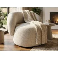 Beautysofa Drehsessel MAO moderner Sessel, Loungesessel, 360° drehbar (Komfortsessel im modernen Design, Polstersessel mit HR-Schaum), Chenille-Bezug BELLA in 6 modernen Farben