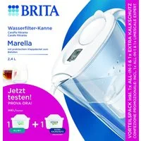 BRITA Wasserfilter Brita Wasserfilter Kanne Marella weiß 2,4 l